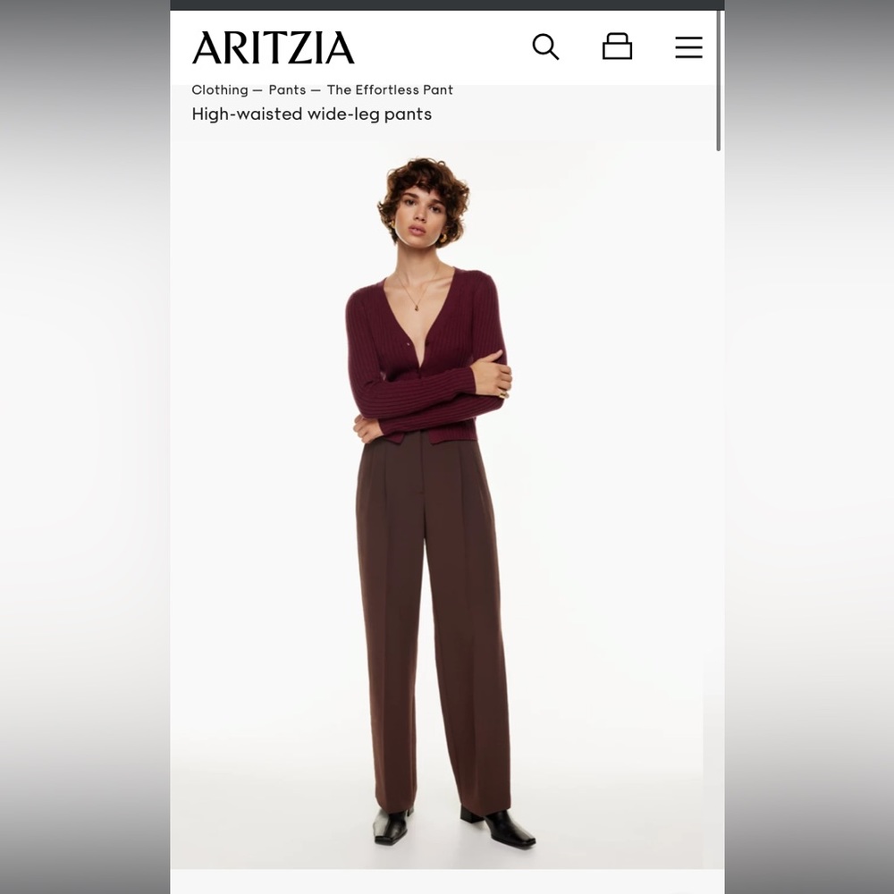 Aritzia Effortless Pants - Brown